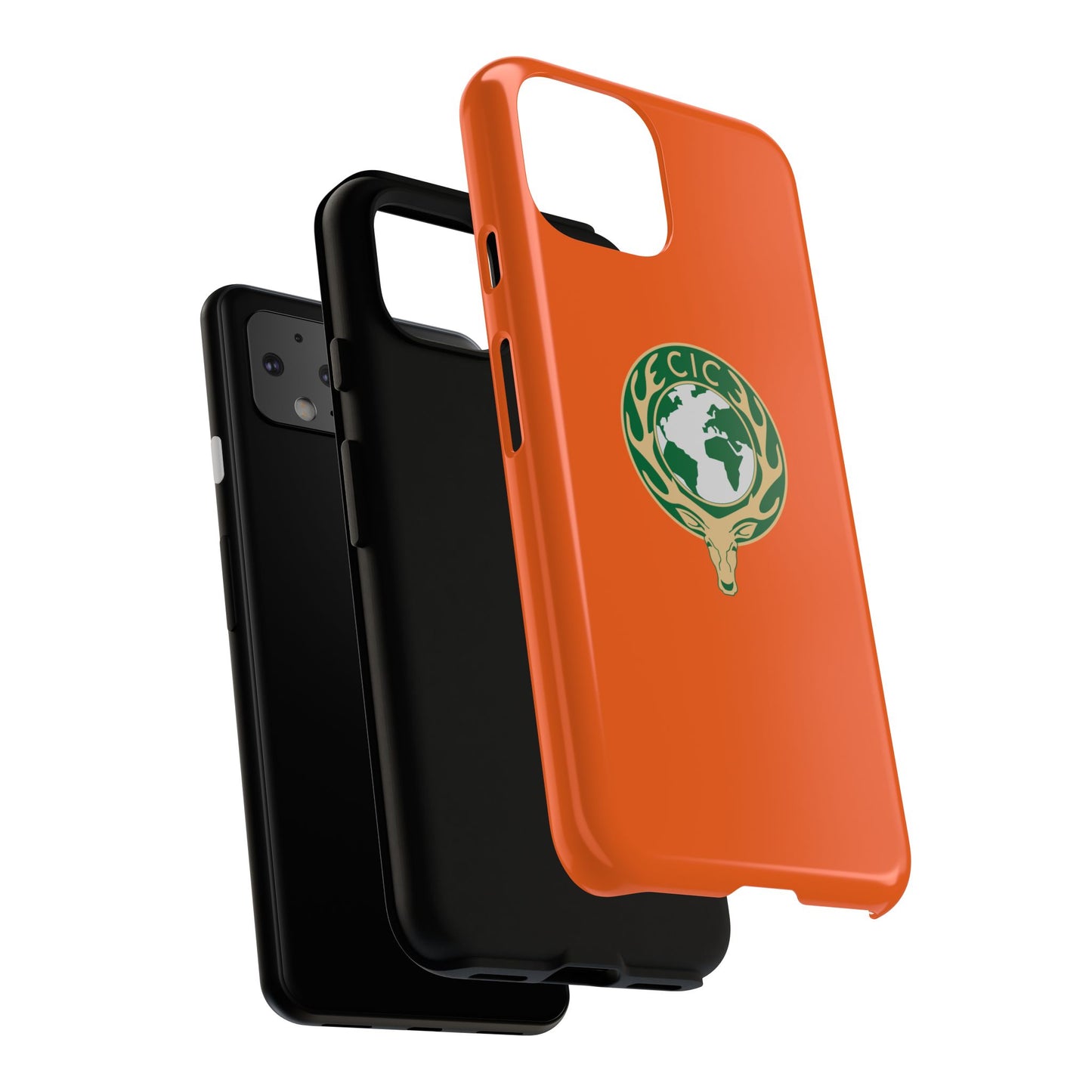 Tough Cases for Adventurers, Eco-Friendly Phone Case, Nature Enthusiast Gift, Vibrant Orange Case, Perfect for Everyday Use