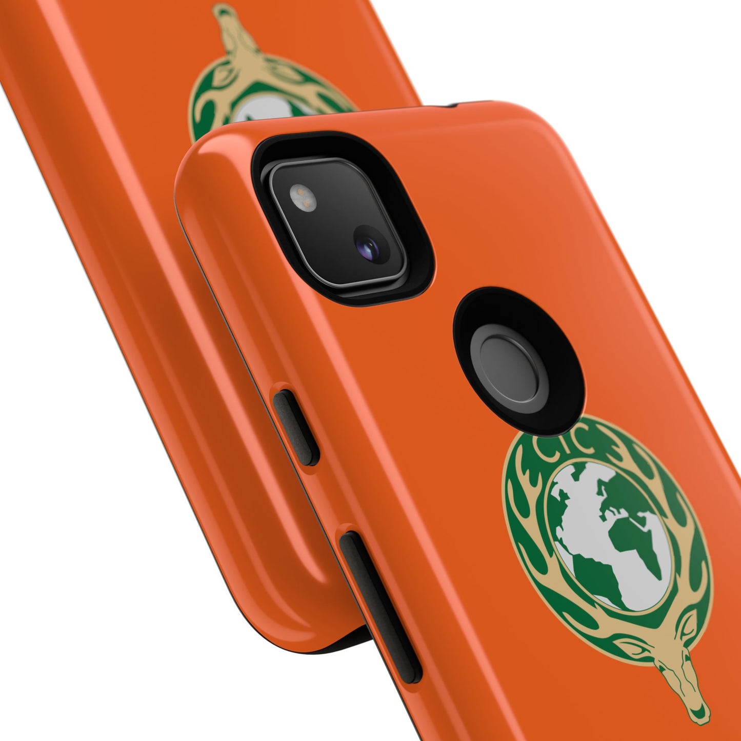 Tough Cases for Adventurers, Eco-Friendly Phone Case, Nature Enthusiast Gift, Vibrant Orange Case, Perfect for Everyday Use