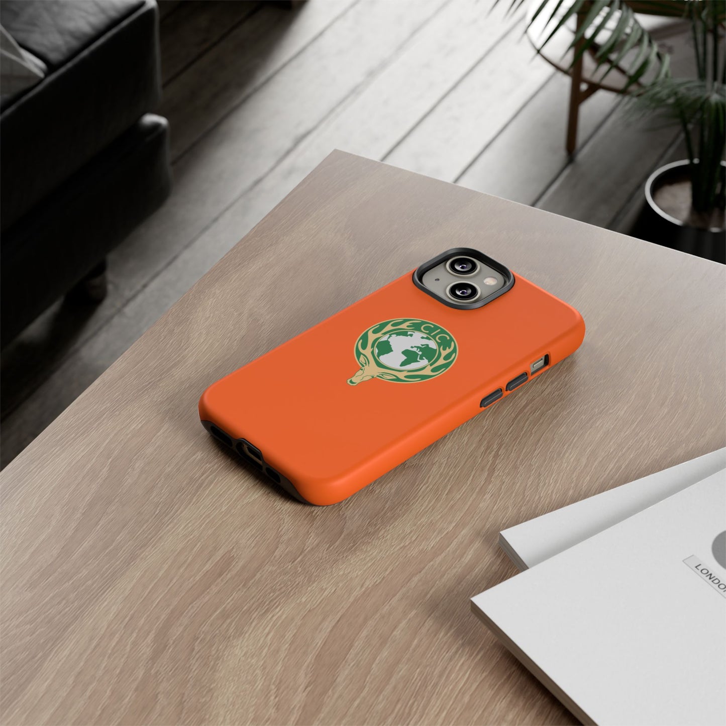 Tough Cases for Adventurers, Eco-Friendly Phone Case, Nature Enthusiast Gift, Vibrant Orange Case, Perfect for Everyday Use