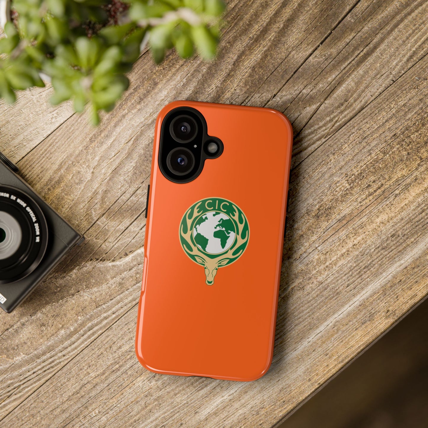 Tough Cases for Adventurers, Eco-Friendly Phone Case, Nature Enthusiast Gift, Vibrant Orange Case, Perfect for Everyday Use