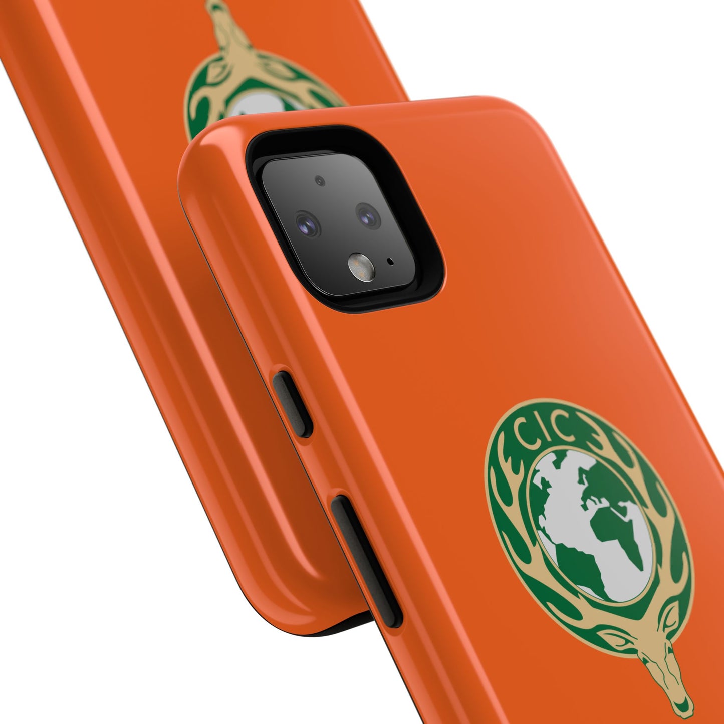 Tough Cases for Adventurers, Eco-Friendly Phone Case, Nature Enthusiast Gift, Vibrant Orange Case, Perfect for Everyday Use