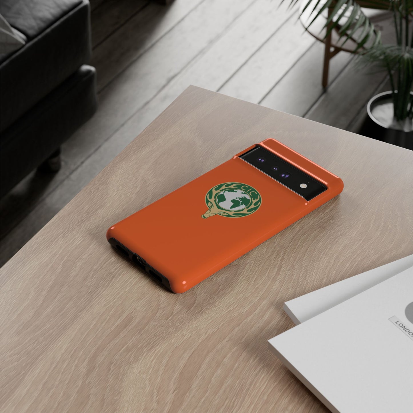 Tough Cases for Adventurers, Eco-Friendly Phone Case, Nature Enthusiast Gift, Vibrant Orange Case, Perfect for Everyday Use