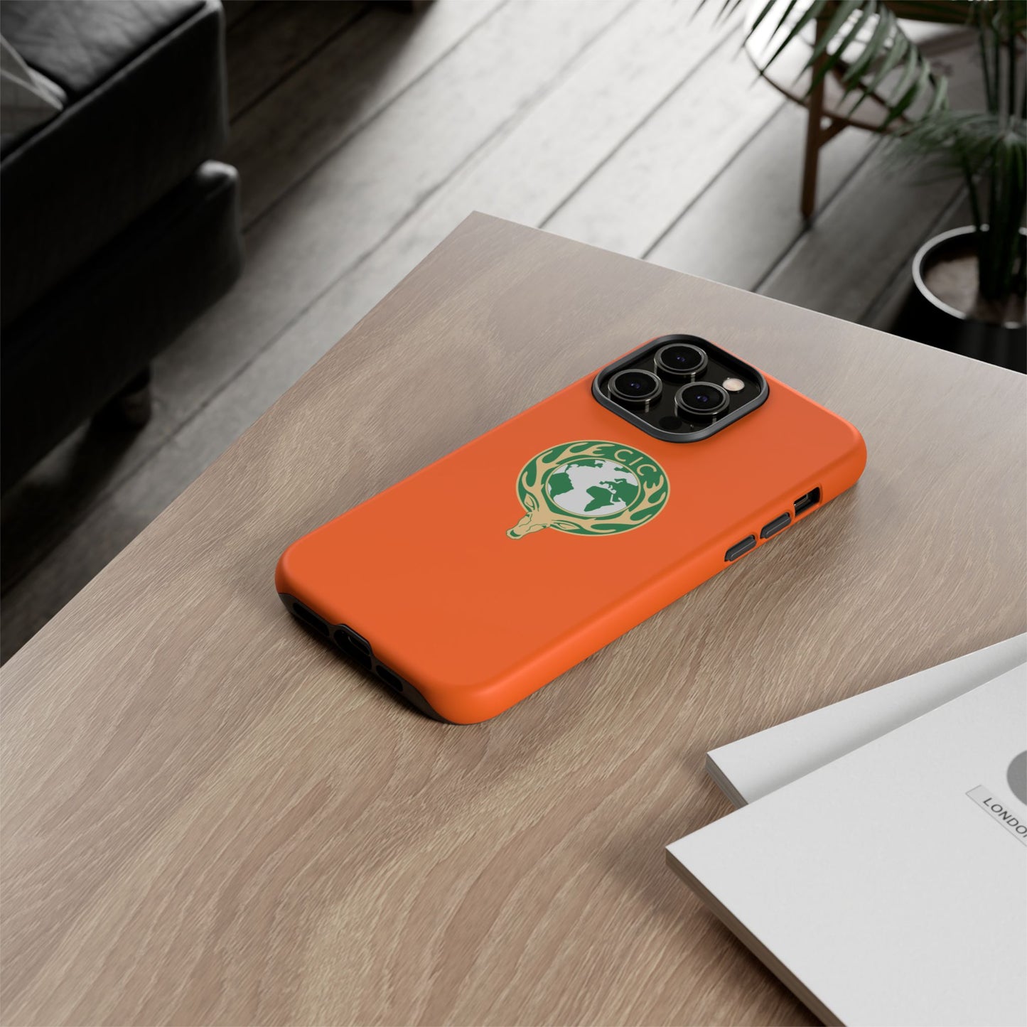 Tough Cases for Adventurers, Eco-Friendly Phone Case, Nature Enthusiast Gift, Vibrant Orange Case, Perfect for Everyday Use