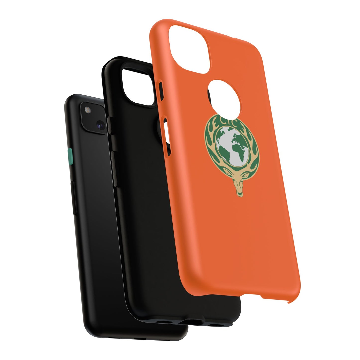 Tough Cases for Adventurers, Eco-Friendly Phone Case, Nature Enthusiast Gift, Vibrant Orange Case, Perfect for Everyday Use