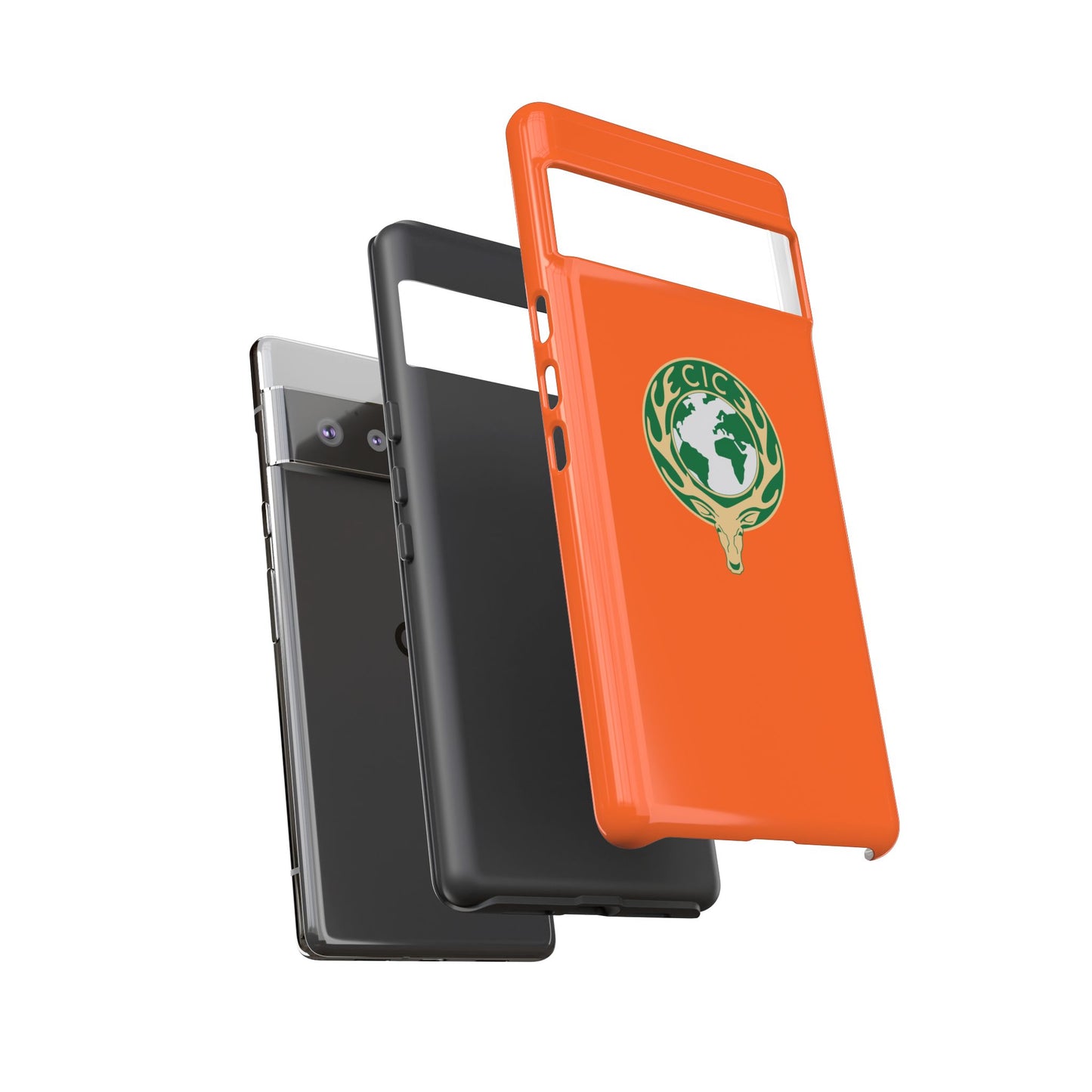 Tough Cases for Adventurers, Eco-Friendly Phone Case, Nature Enthusiast Gift, Vibrant Orange Case, Perfect for Everyday Use
