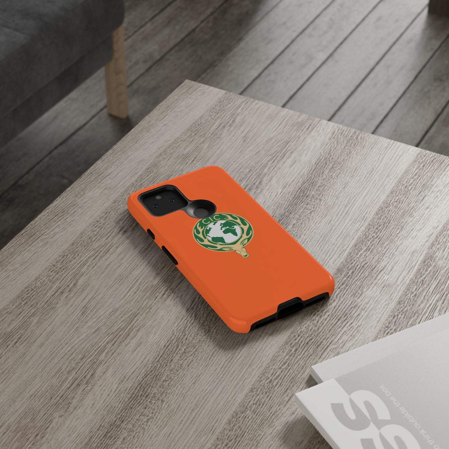 Tough Cases for Adventurers, Eco-Friendly Phone Case, Nature Enthusiast Gift, Vibrant Orange Case, Perfect for Everyday Use