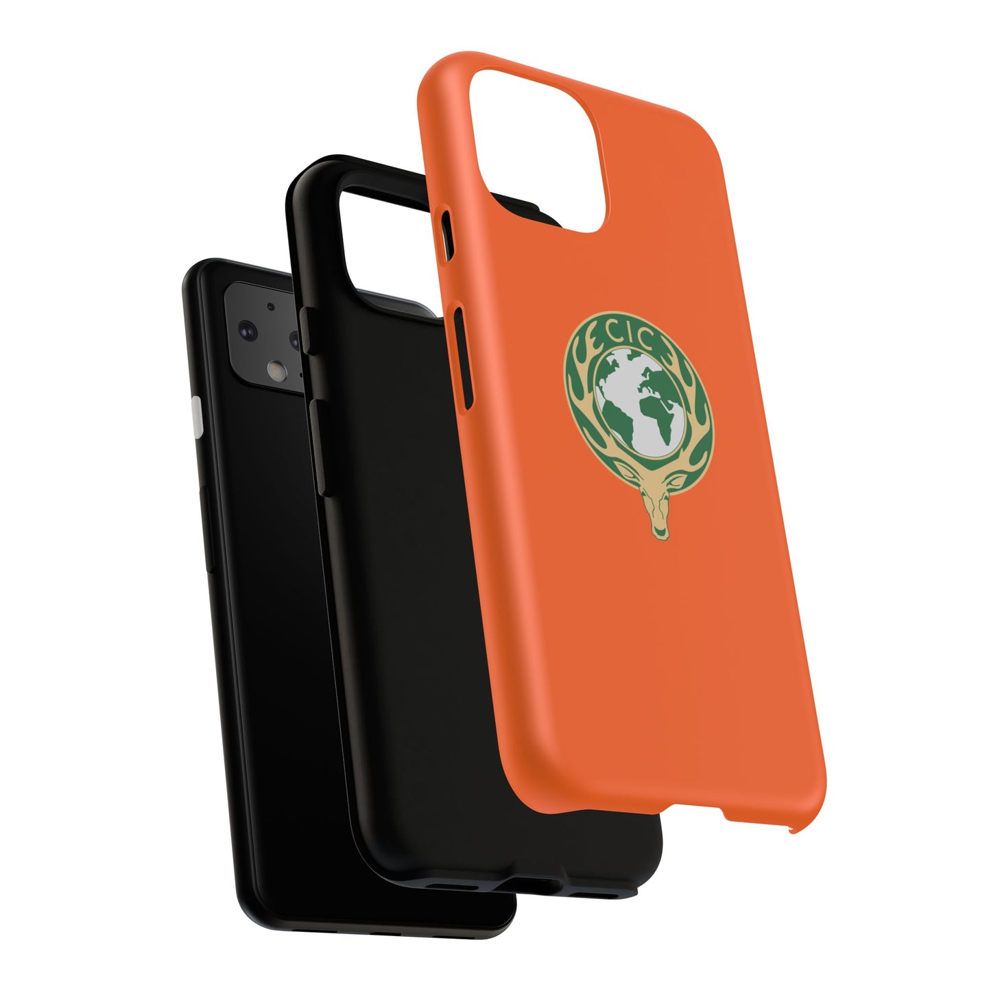 Tough Cases for Adventurers, Eco-Friendly Phone Case, Nature Enthusiast Gift, Vibrant Orange Case, Perfect for Everyday Use