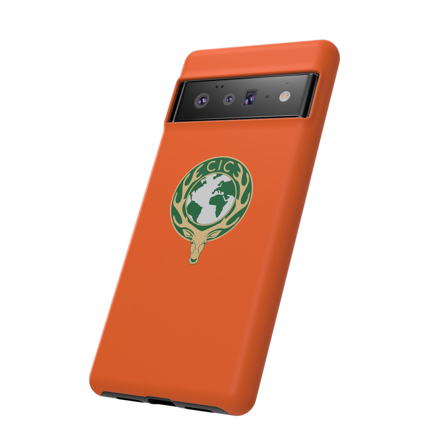 Tough Cases for Adventurers, Eco-Friendly Phone Case, Nature Enthusiast Gift, Vibrant Orange Case, Perfect for Everyday Use