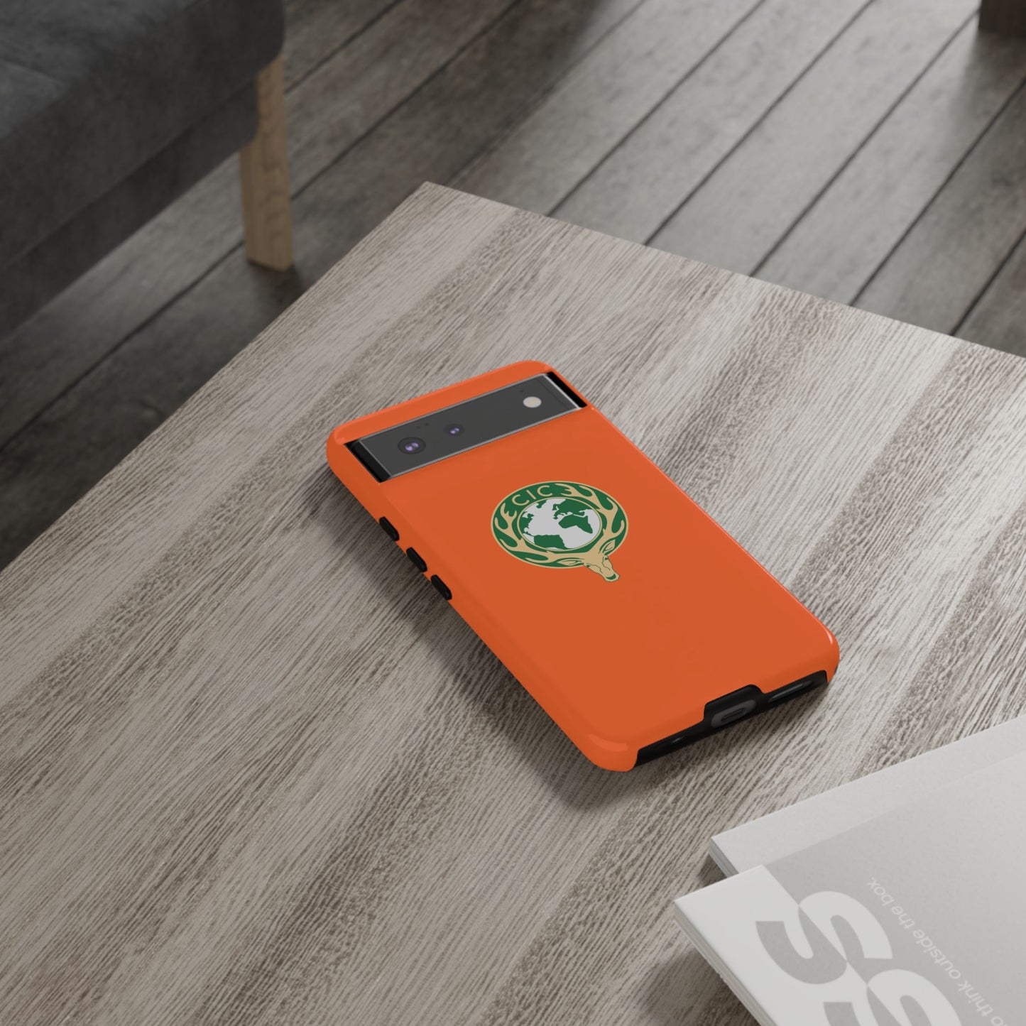 Tough Cases for Adventurers, Eco-Friendly Phone Case, Nature Enthusiast Gift, Vibrant Orange Case, Perfect for Everyday Use