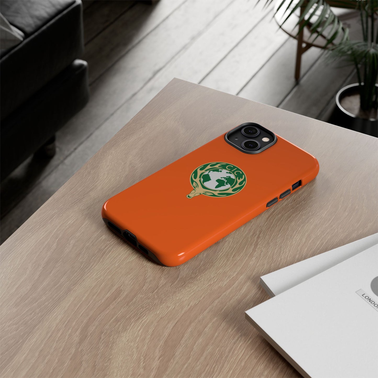 Tough Cases for Adventurers, Eco-Friendly Phone Case, Nature Enthusiast Gift, Vibrant Orange Case, Perfect for Everyday Use