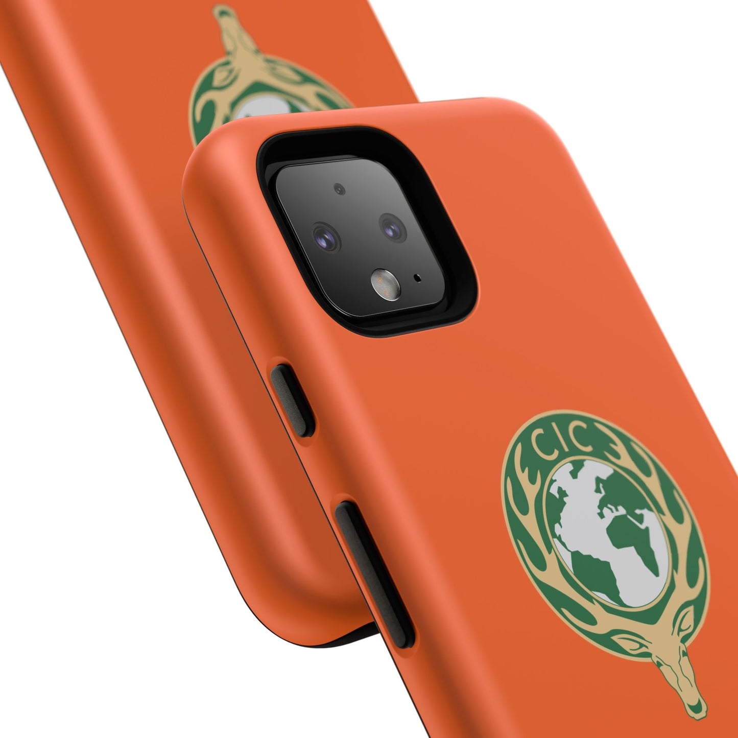 Tough Cases for Adventurers, Eco-Friendly Phone Case, Nature Enthusiast Gift, Vibrant Orange Case, Perfect for Everyday Use