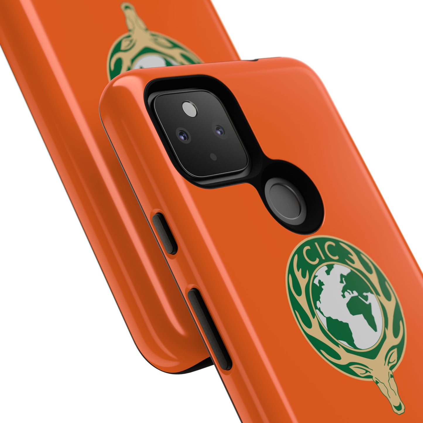 Tough Cases for Adventurers, Eco-Friendly Phone Case, Nature Enthusiast Gift, Vibrant Orange Case, Perfect for Everyday Use