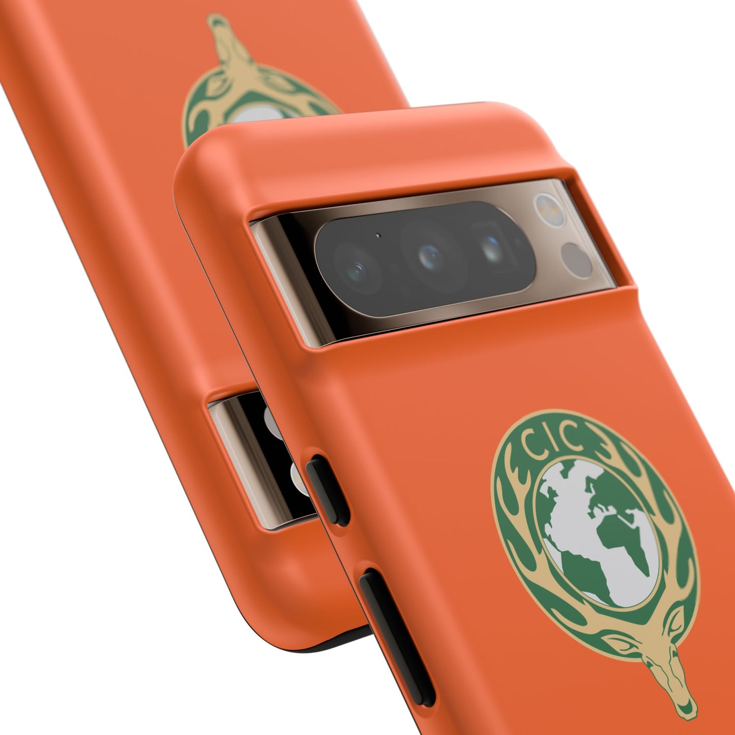 Tough Cases for Adventurers, Eco-Friendly Phone Case, Nature Enthusiast Gift, Vibrant Orange Case, Perfect for Everyday Use