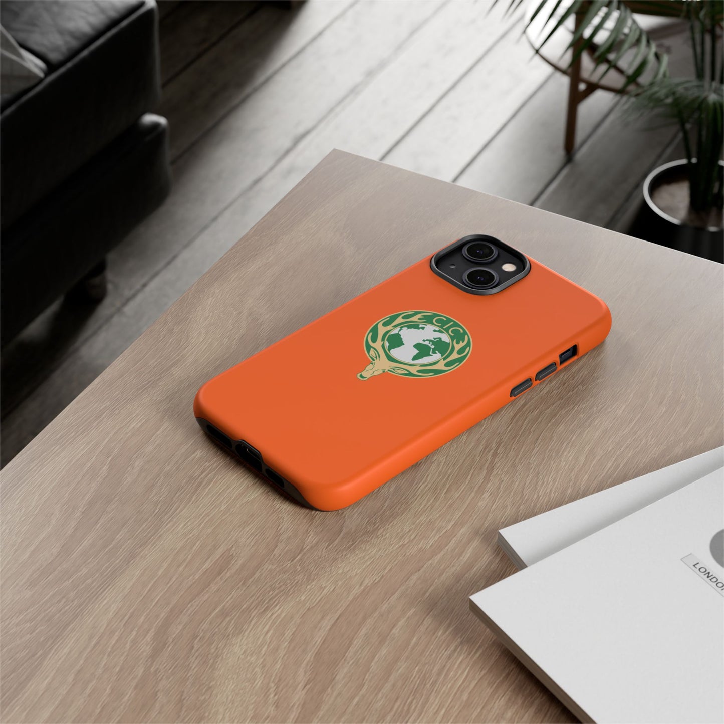 Tough Cases for Adventurers, Eco-Friendly Phone Case, Nature Enthusiast Gift, Vibrant Orange Case, Perfect for Everyday Use