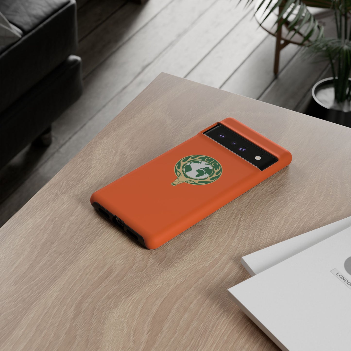 Tough Cases for Adventurers, Eco-Friendly Phone Case, Nature Enthusiast Gift, Vibrant Orange Case, Perfect for Everyday Use