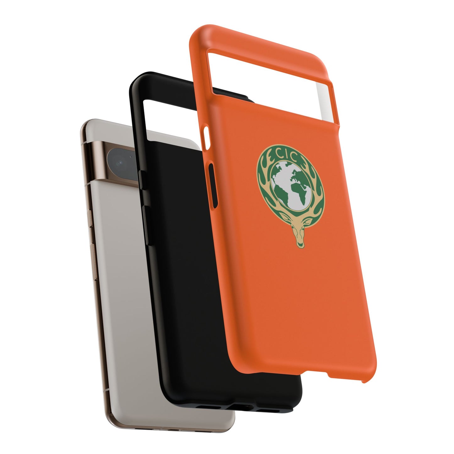 Tough Cases for Adventurers, Eco-Friendly Phone Case, Nature Enthusiast Gift, Vibrant Orange Case, Perfect for Everyday Use