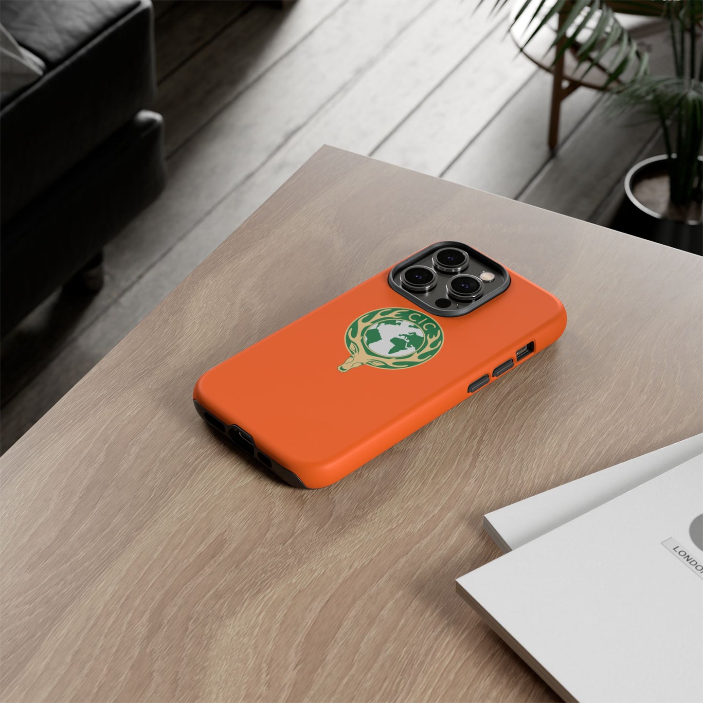 Tough Cases for Adventurers, Eco-Friendly Phone Case, Nature Enthusiast Gift, Vibrant Orange Case, Perfect for Everyday Use