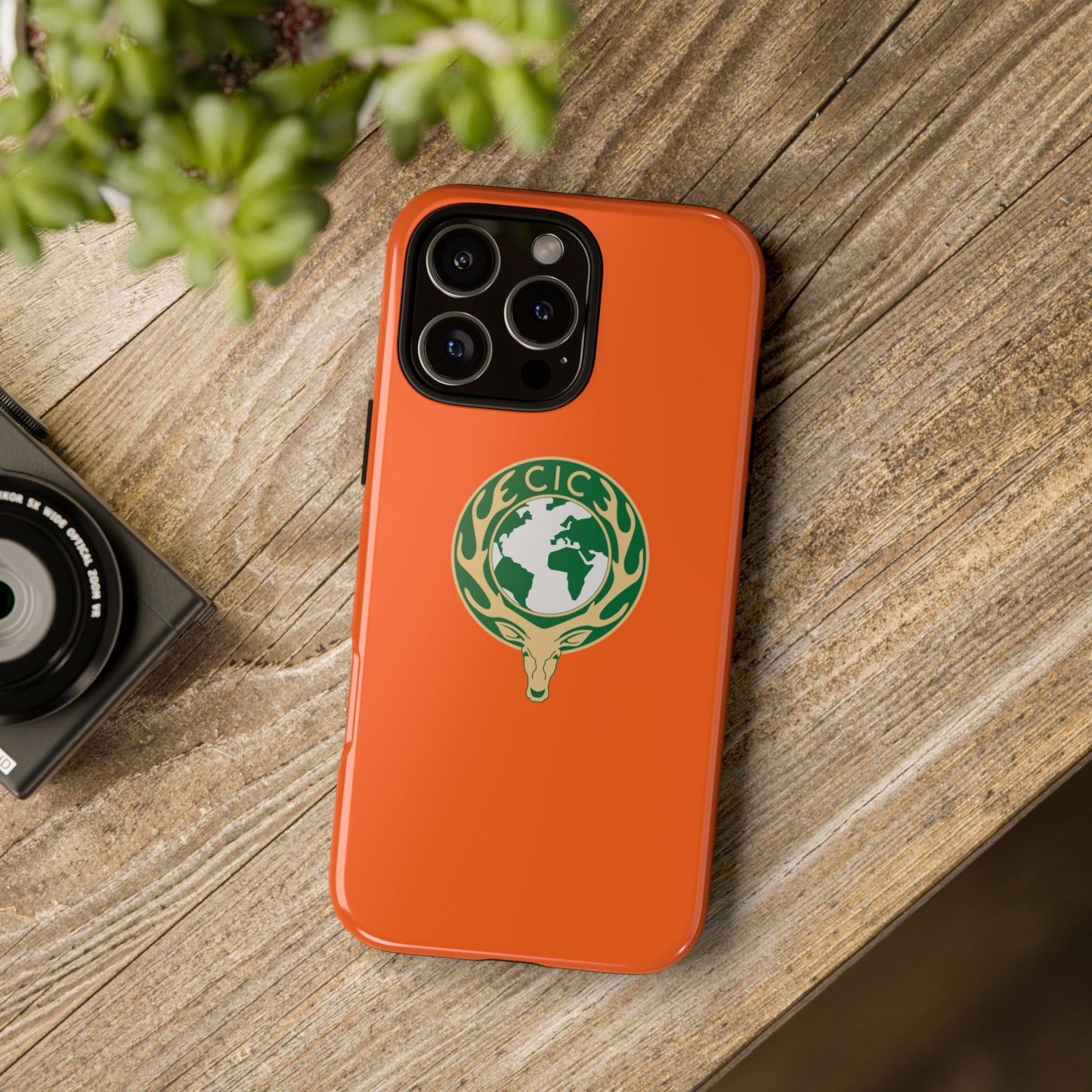 Tough Cases for Adventurers, Eco-Friendly Phone Case, Nature Enthusiast Gift, Vibrant Orange Case, Perfect for Everyday Use