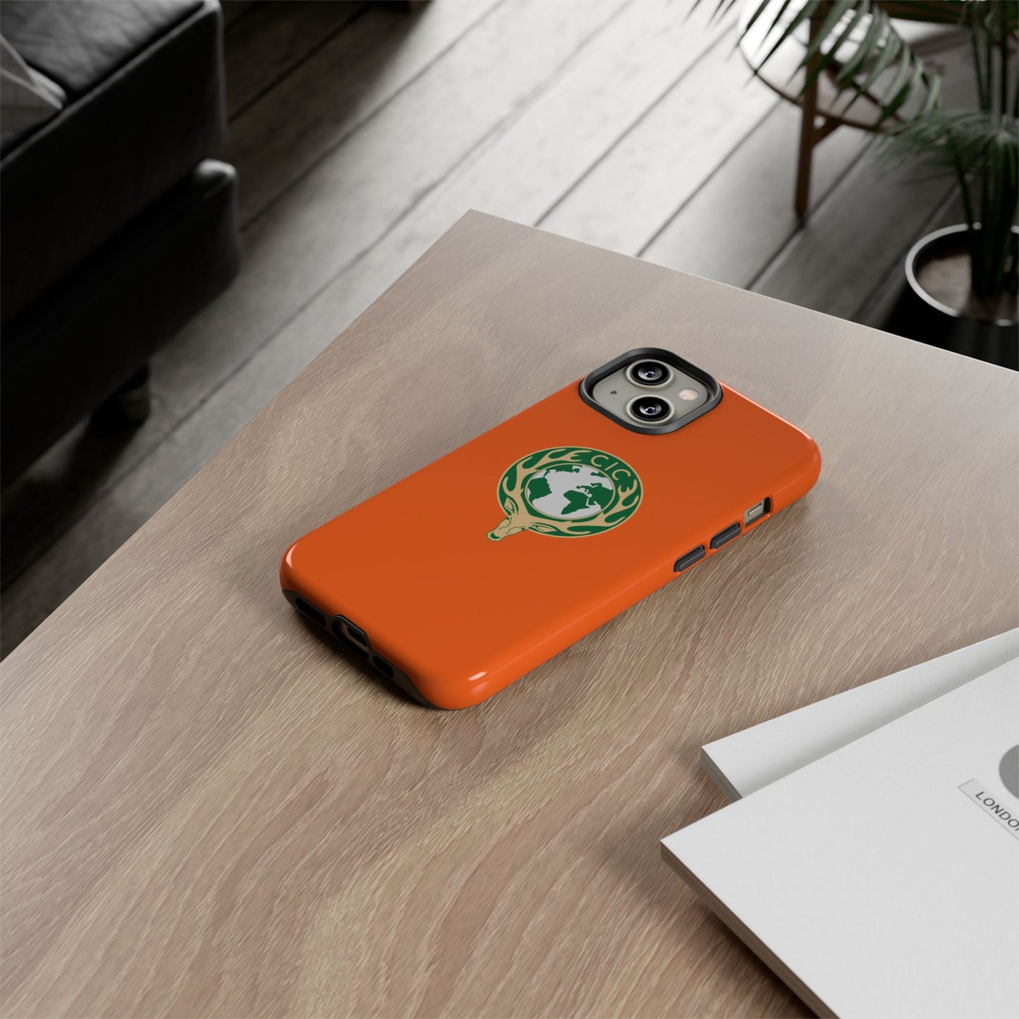 Tough Cases for Adventurers, Eco-Friendly Phone Case, Nature Enthusiast Gift, Vibrant Orange Case, Perfect for Everyday Use