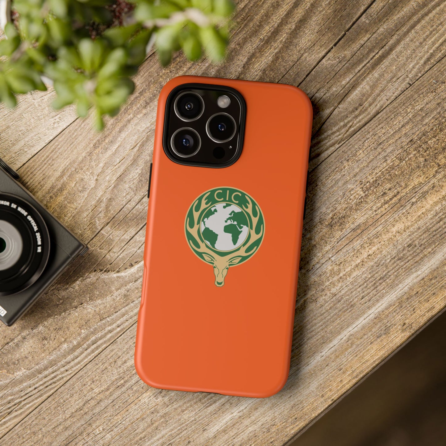 Tough Cases for Adventurers, Eco-Friendly Phone Case, Nature Enthusiast Gift, Vibrant Orange Case, Perfect for Everyday Use