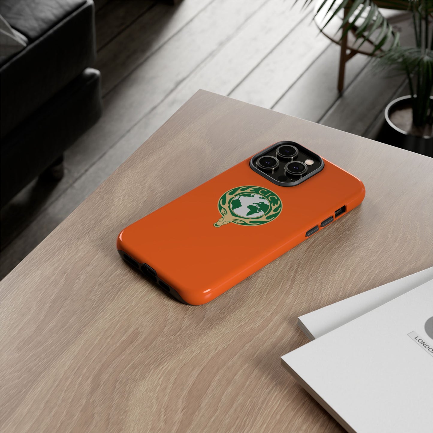 Tough Cases for Adventurers, Eco-Friendly Phone Case, Nature Enthusiast Gift, Vibrant Orange Case, Perfect for Everyday Use