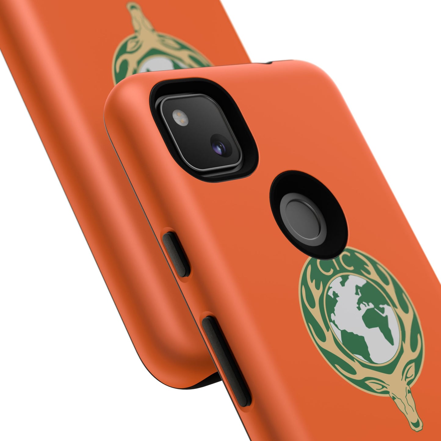 Tough Cases for Adventurers, Eco-Friendly Phone Case, Nature Enthusiast Gift, Vibrant Orange Case, Perfect for Everyday Use