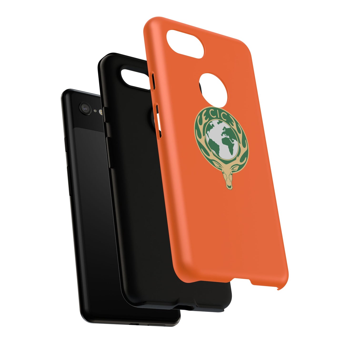 Tough Cases for Adventurers, Eco-Friendly Phone Case, Nature Enthusiast Gift, Vibrant Orange Case, Perfect for Everyday Use