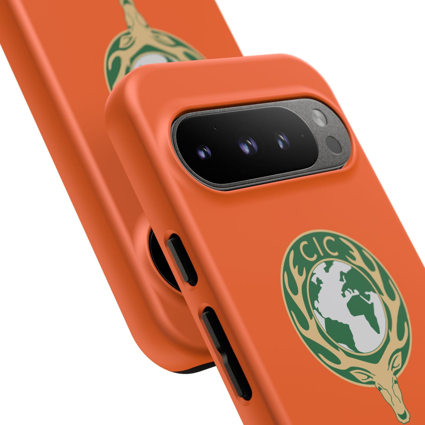 Tough Cases for Adventurers, Eco-Friendly Phone Case, Nature Enthusiast Gift, Vibrant Orange Case, Perfect for Everyday Use