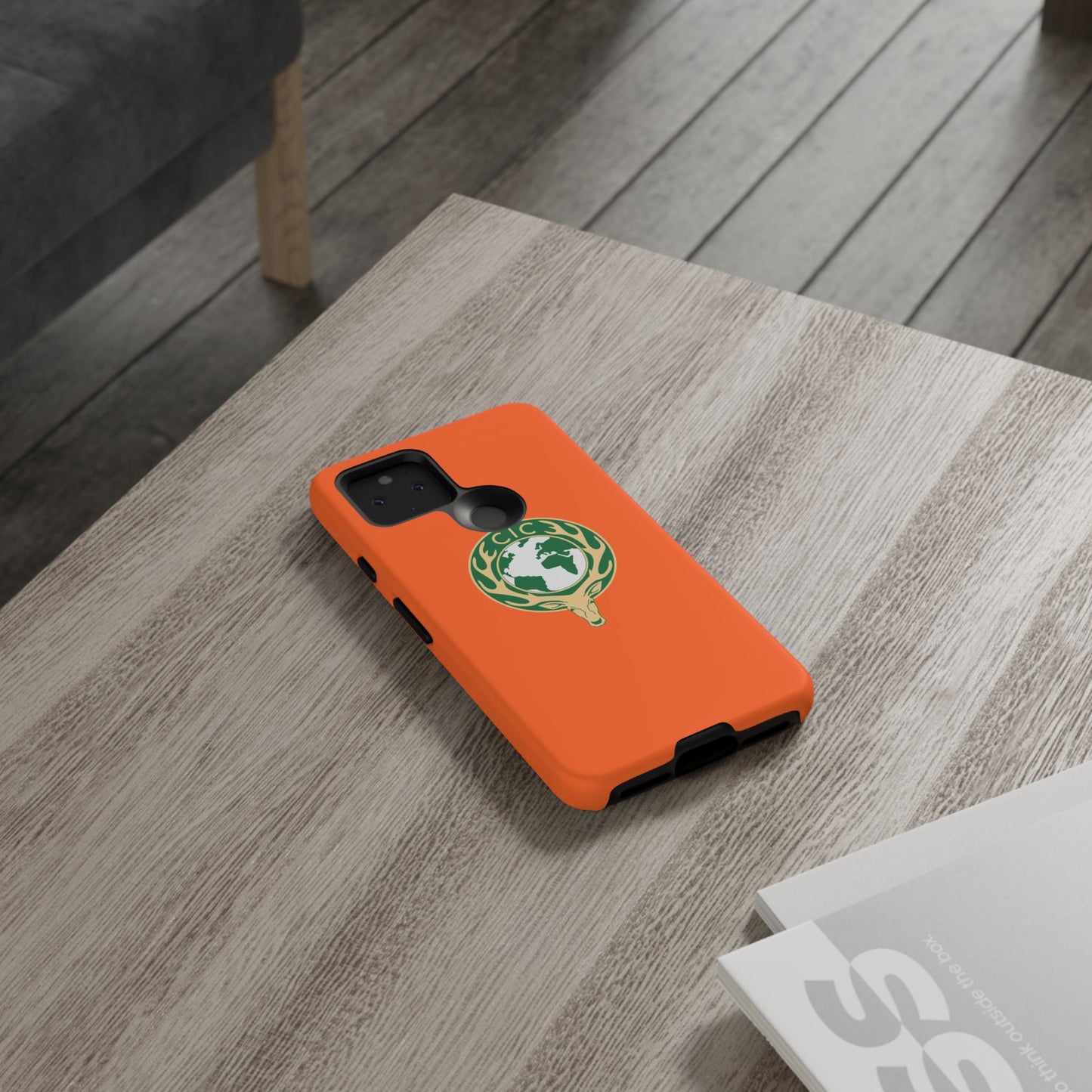 Tough Cases for Adventurers, Eco-Friendly Phone Case, Nature Enthusiast Gift, Vibrant Orange Case, Perfect for Everyday Use